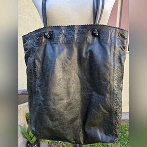 Rugby North America Black Leather Tote